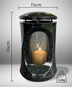 žvakidė kapams - klasika - tamsiai pilka 2